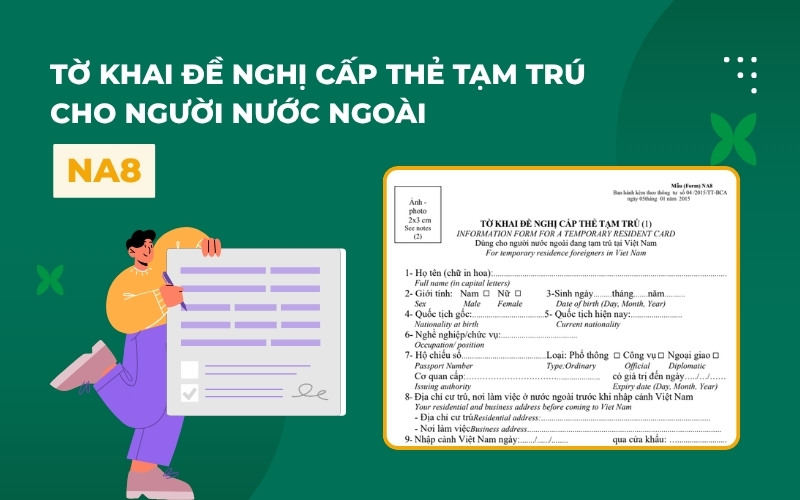 Mẫu thẻ tạm trú cho người nước ngoài NA8