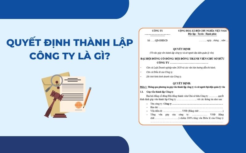 Khái niệm cơ bản về quyết định thành lập công ty