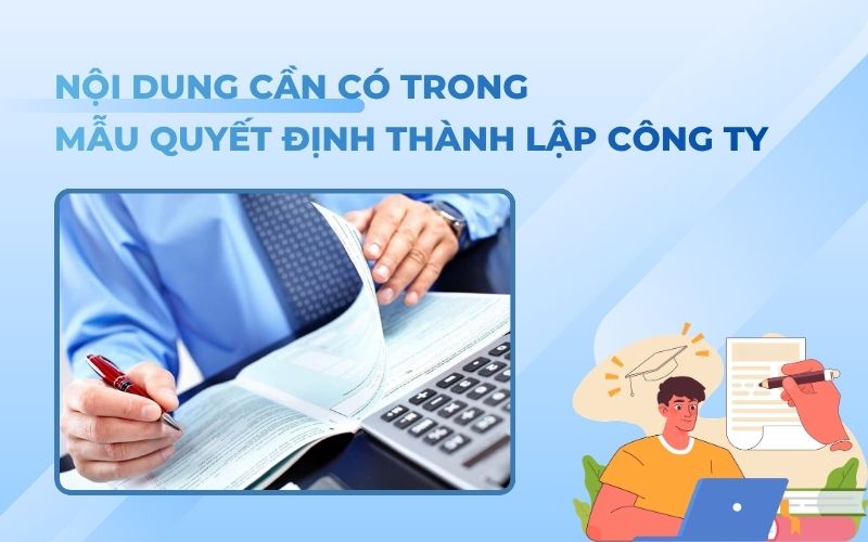 Nội dung quyết định thành lập công ty
