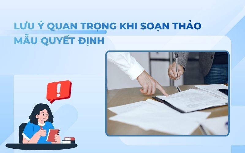 Lưu ý khi soạn thảo mẫu
