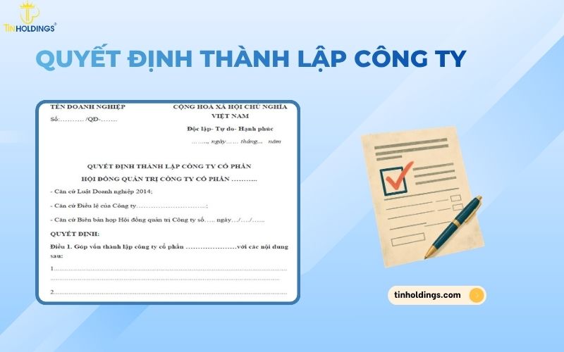 Quyết định thành lập công ty