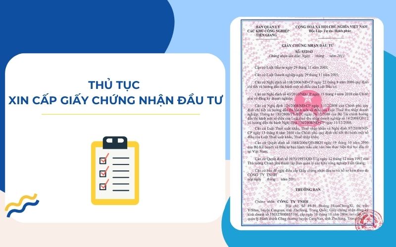 Thủ tục giấy chứng nhận đầu tư
