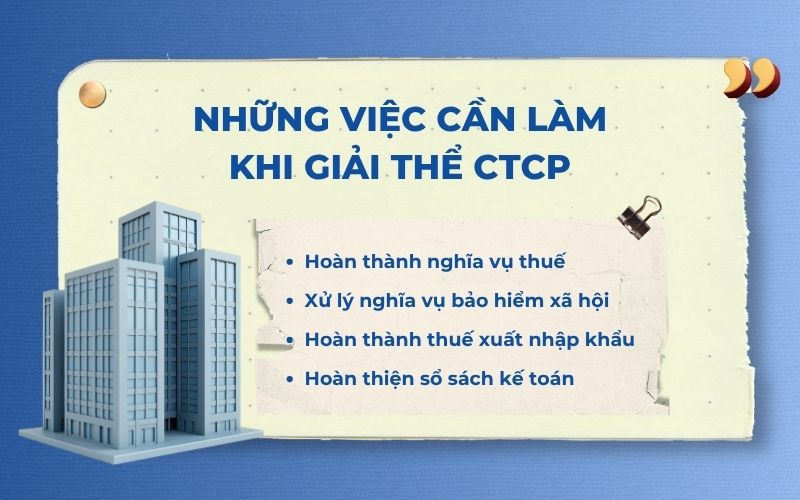 Doanh nghiệp cần làm gì khi giải thể công ty cổ phần?