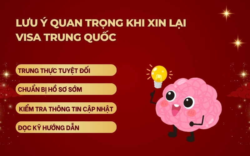 Lưu ý khi xin visa Trung Quốc