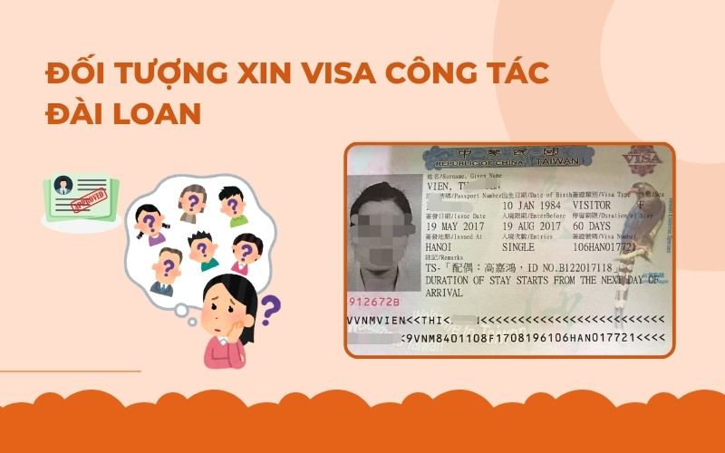 Đối tượng xin visa công tác