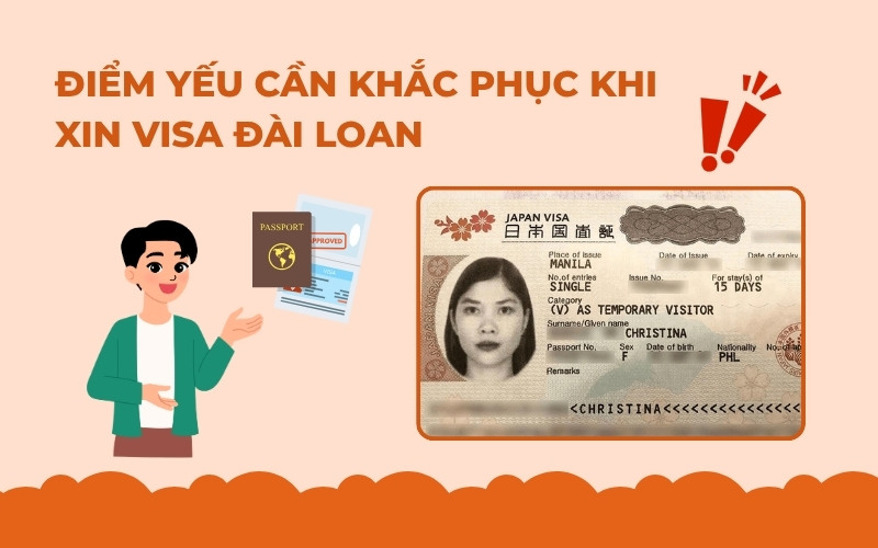 Điểm yếu khi xin visa công tác Đài Loan