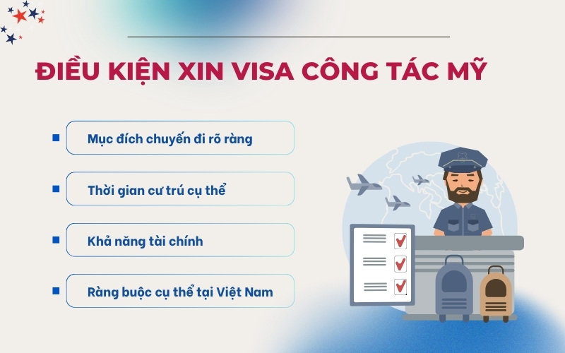 Điều kiện xin visa công tác Mỹ
