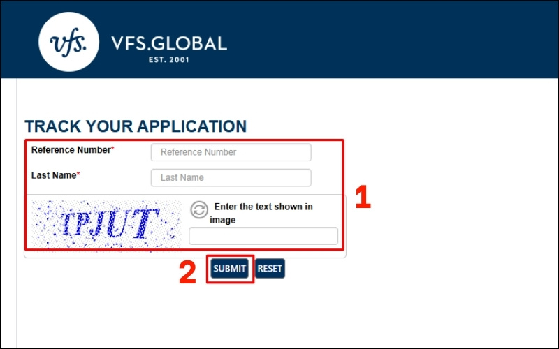 Kiểm tra tình trạng xin visa