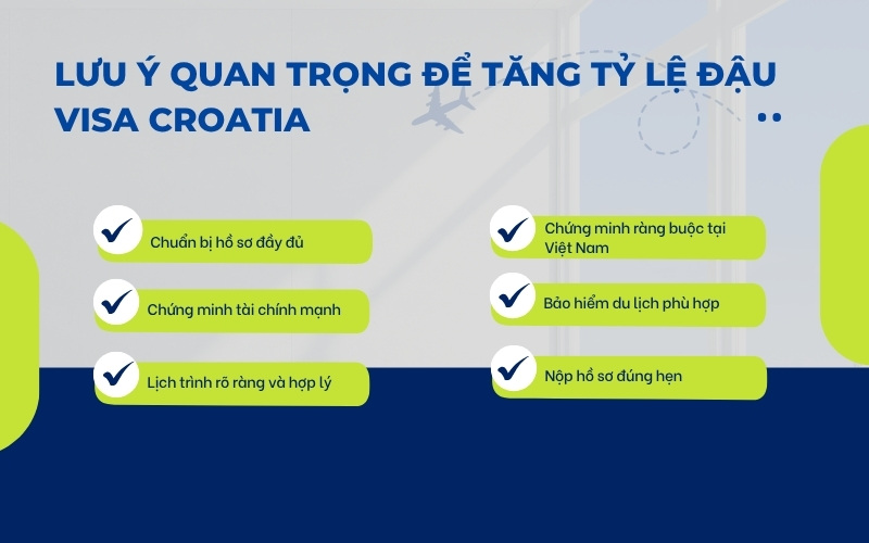 Lưu ý khi xin visa Croatia