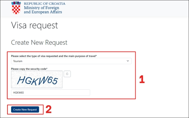 Mục đích xin visa Croatia