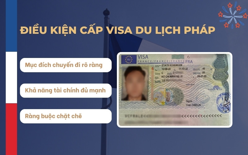 Điều kiện cấp visa du lịch Pháp