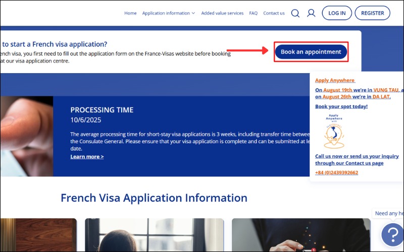 Bắt đầu đặt hẹn