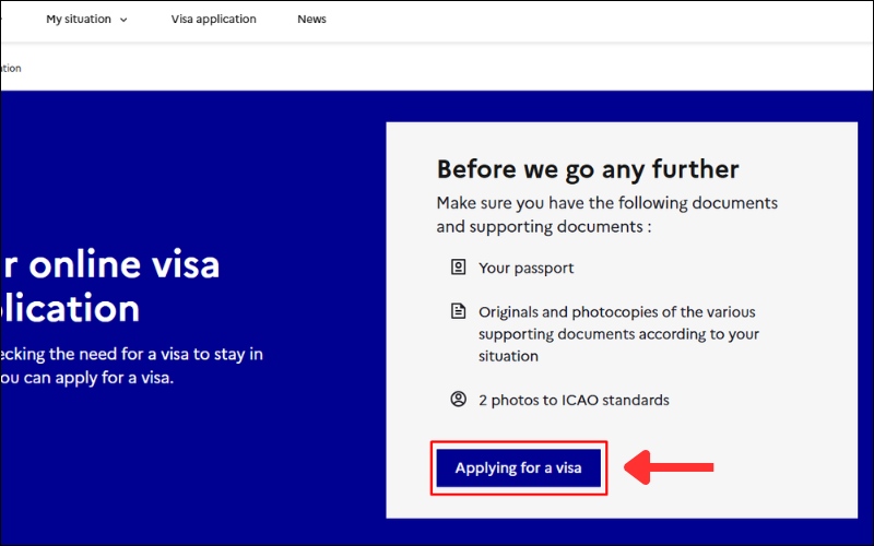 Truy cập visa du lịch Pháp