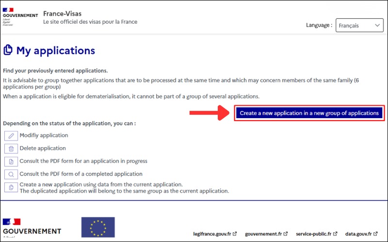Tạo tờ khai mới