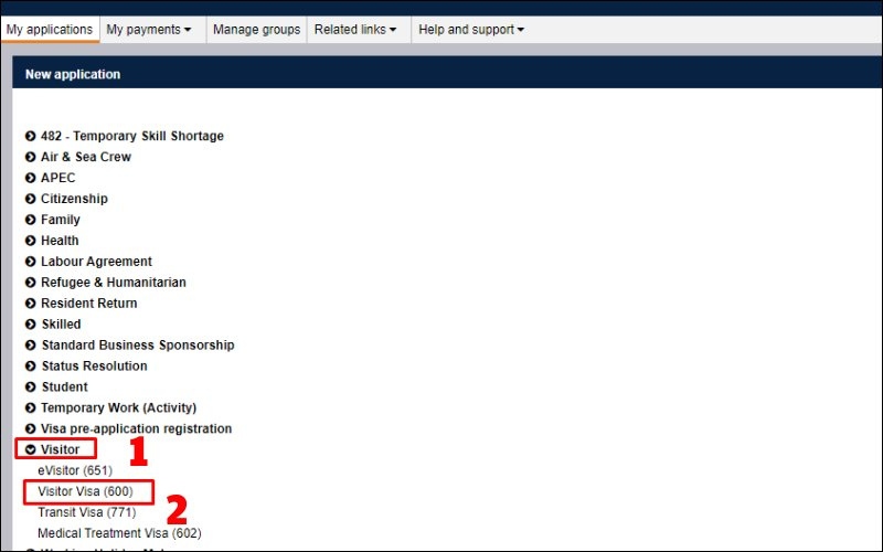 Chọn loại visa du lịch Úc