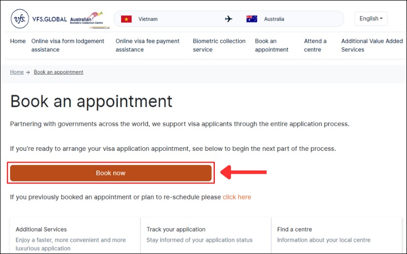 Đặt hẹn nộp hồ sơ