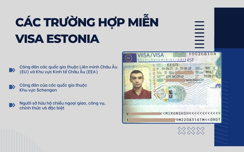 Trường hợp miễn visa Estonia