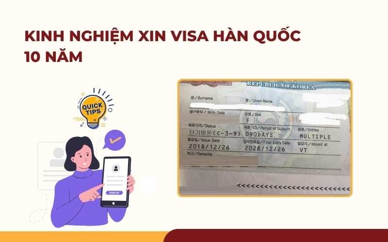 Kinh nghiệm xin visa Hàn