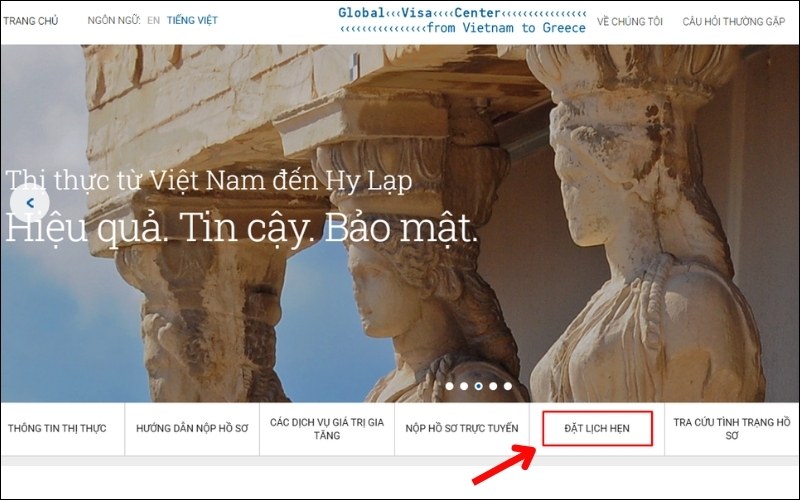 Đặt lịch hẹn visa Hy Lạp