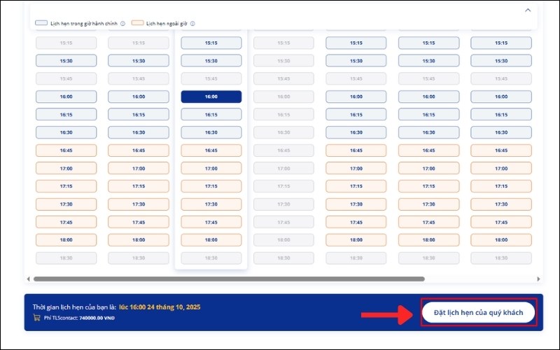 Chọn ngày hẹn visa Monaco