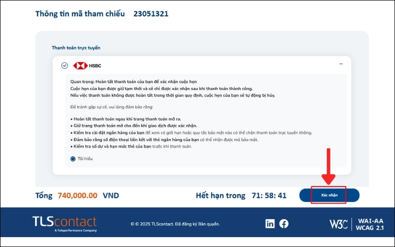 Xác nhận thanh toán