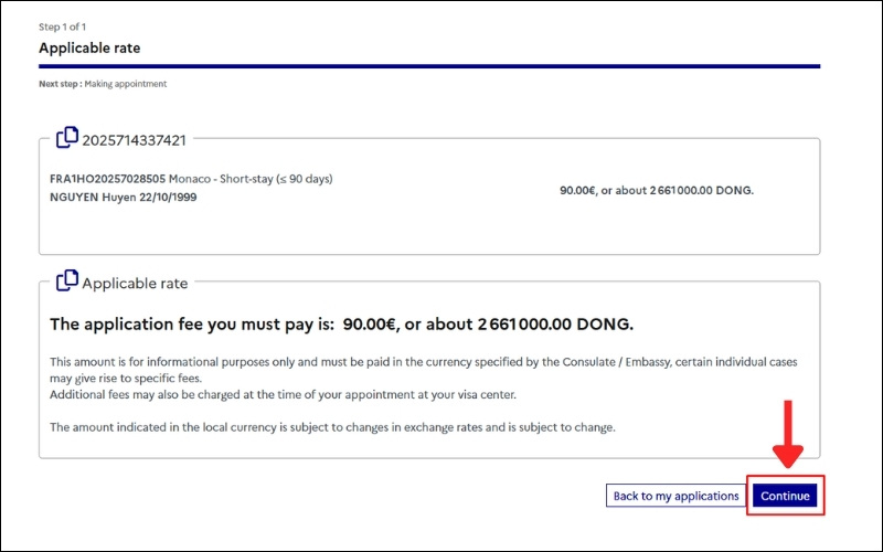 Kiểm tra lệ phí