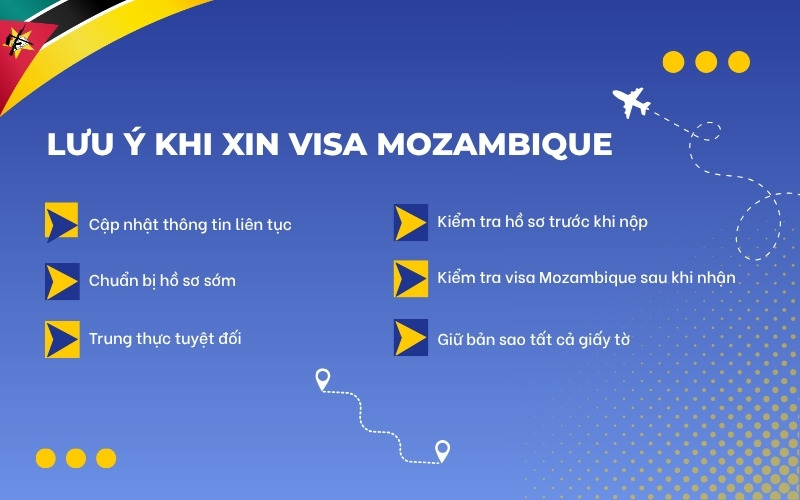 Lưu ý xin visa Mozambique