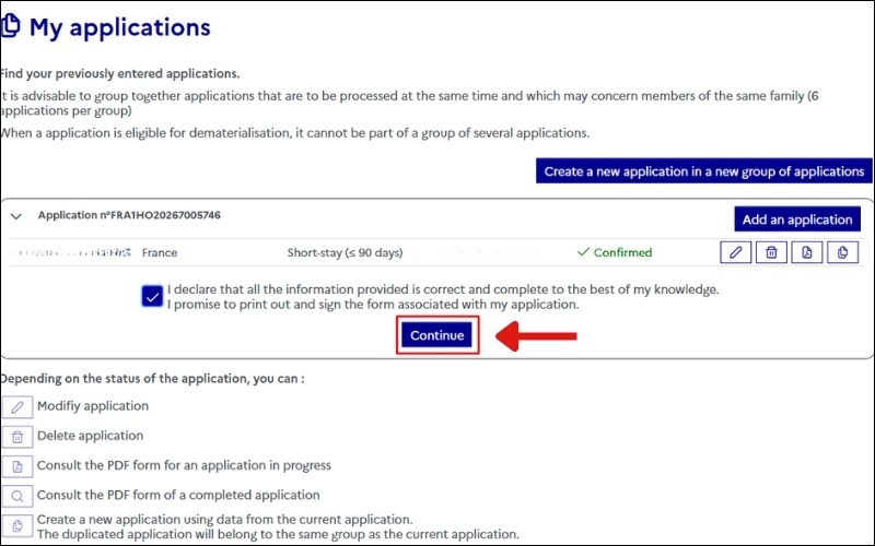 Hoàn thành visa Pháp