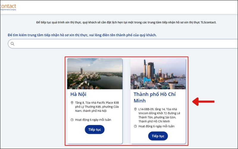 Chọn địa điểm visa Pháp