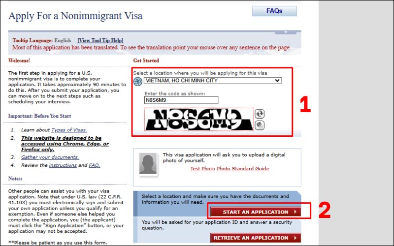 Truy cập visa thăm thân Mỹ