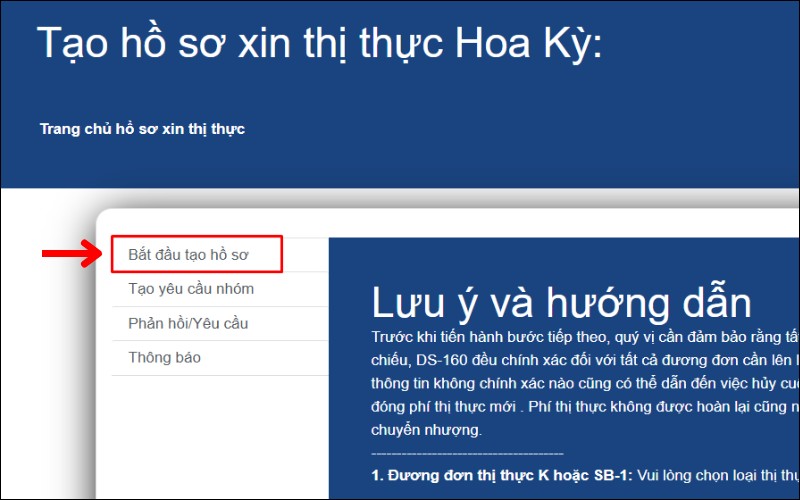 Tạo hồ sơ