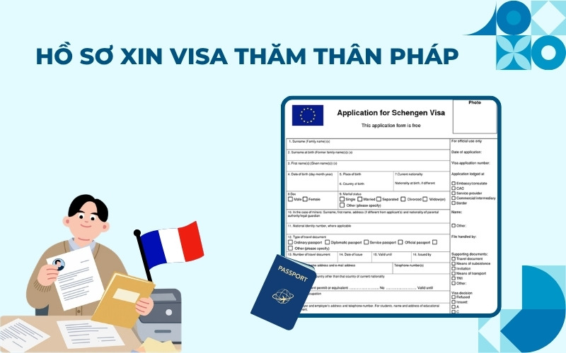 Hồ sơ xin visa thăm thân Pháp