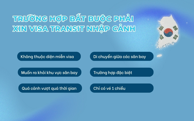 Trường hợp xin visa transit Hàn Quốc