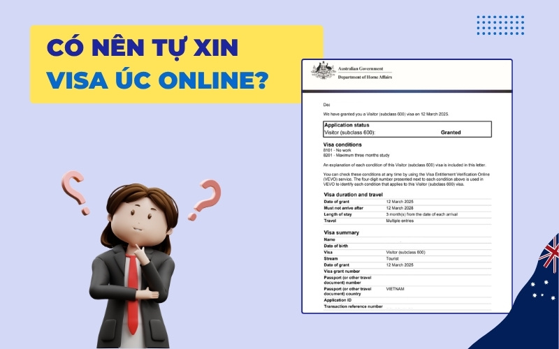 Có nên tự xin visa Úc online không