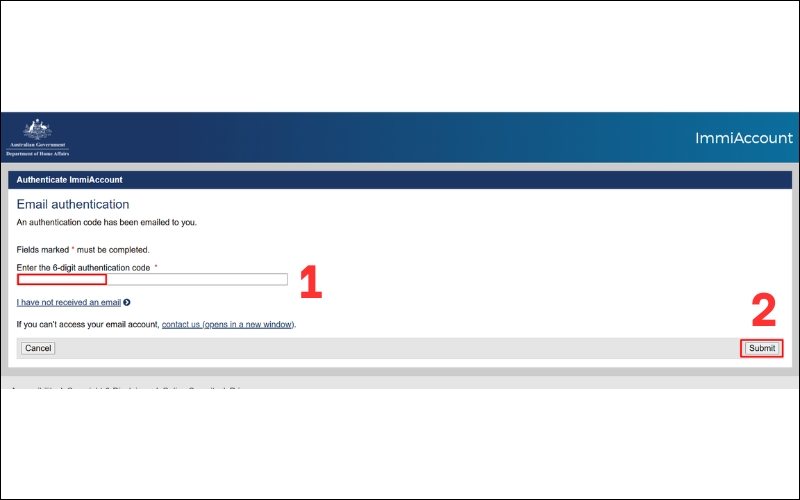 Nhập mã xác thực