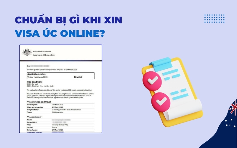 Chuẩn bị gì khi xin visa Úc online