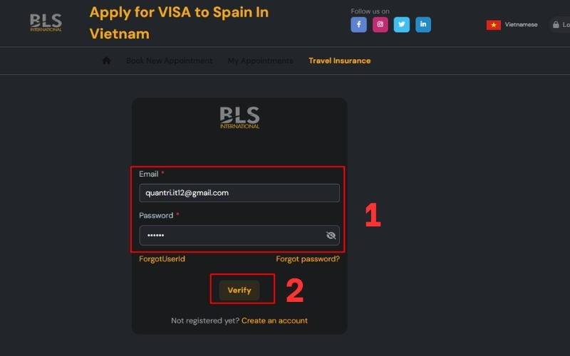 Đăng nhập tài khoản
