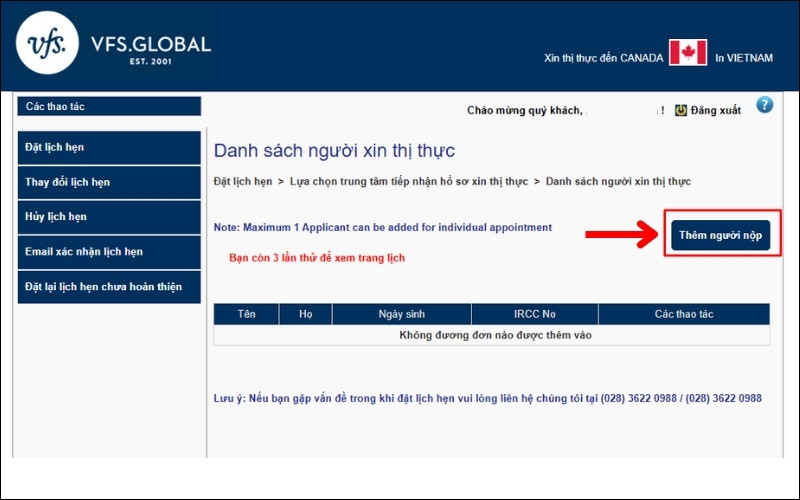 Thêm người nộp