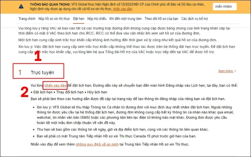 Chọn Nhấn vào đây