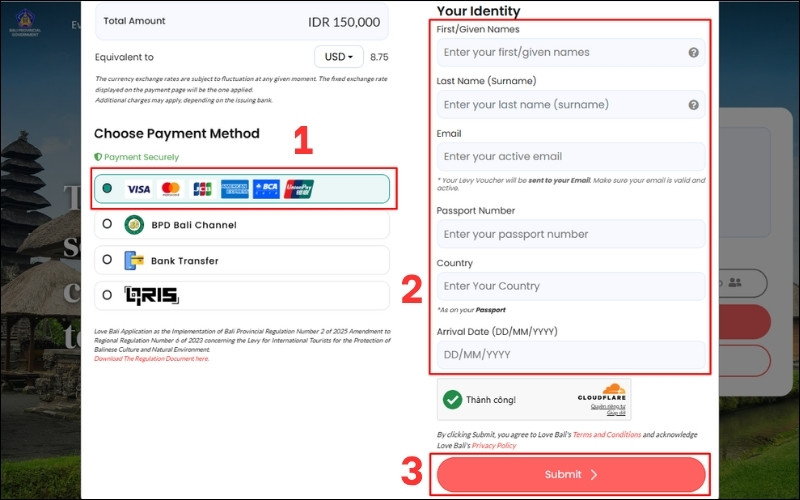 Thông tin cá nhân người nộp