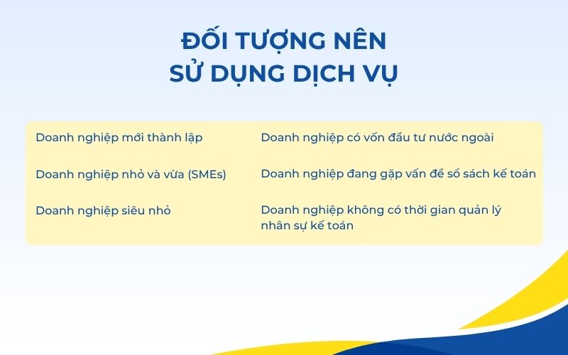Đối tượng nào nên sử dụng dịch vụ làm sổ sách kế toán?