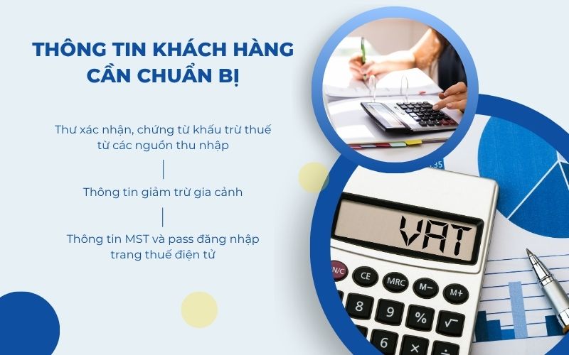 Các thông tin khách hàng cần cung cấp cho TIN Holdings khi sử dụng dịch vụ quyết toán thuế trọn gói