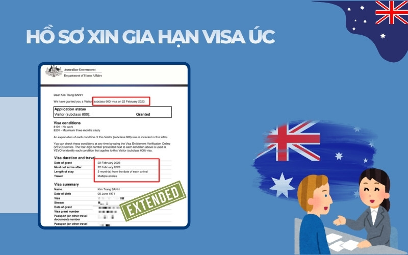 Hồ sơ gia hạn visa Úc