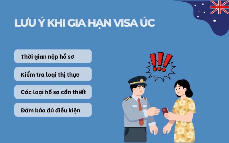 Lưu ý khi gia hạn visa Úc