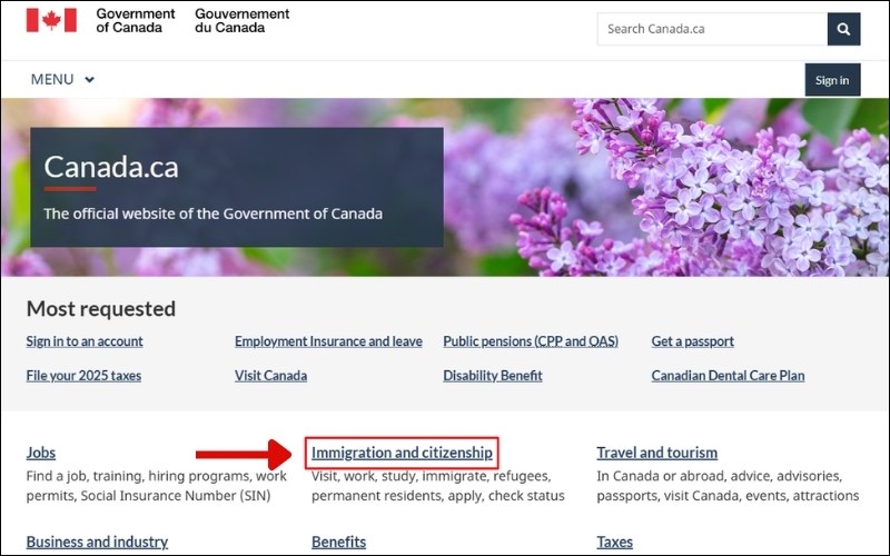 Truy cập các kiểm tra visa Canada