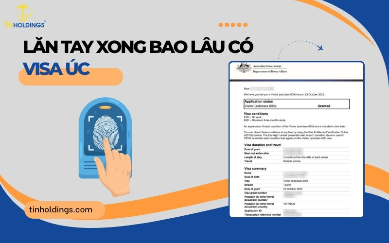 Lăn tay xong bao lâu có visa Úc