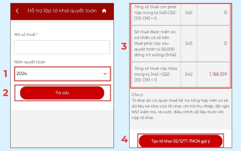 Thủ tục hoàn thuế thu nhập cá nhân trên Etax mobile