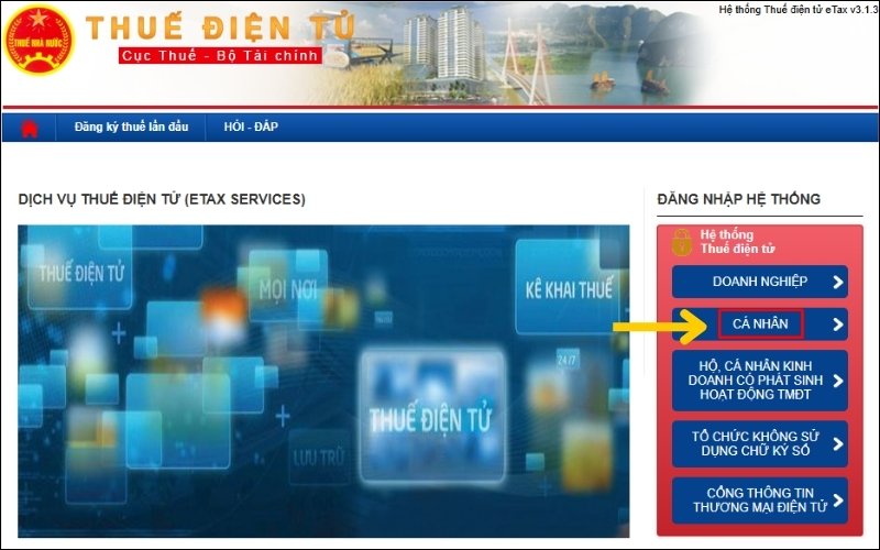 Chọn mục Cá nhân
