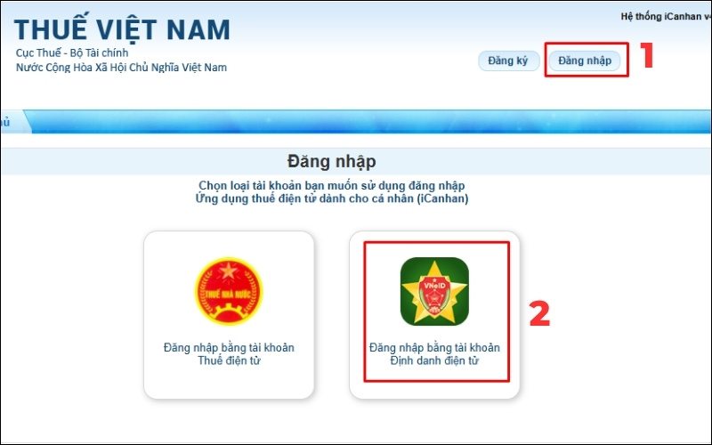 Đăng nhập tài khoản