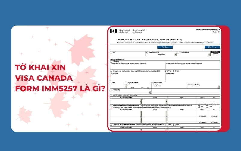 Tờ khai xin visa Canada form IMM5257 là gì